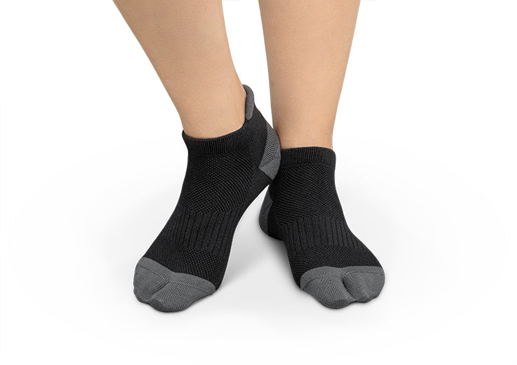 Soulagement des oignons, chaussettes basses rembourrées - Noir