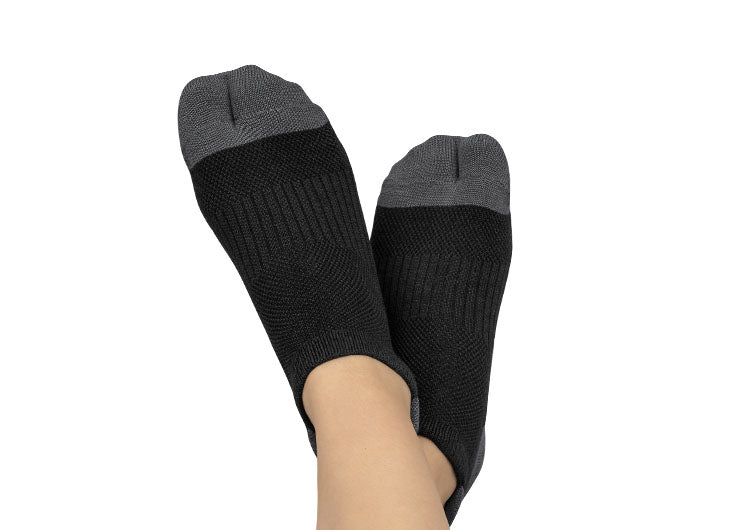 Soulagement des oignons, chaussettes basses rembourrées - Noir