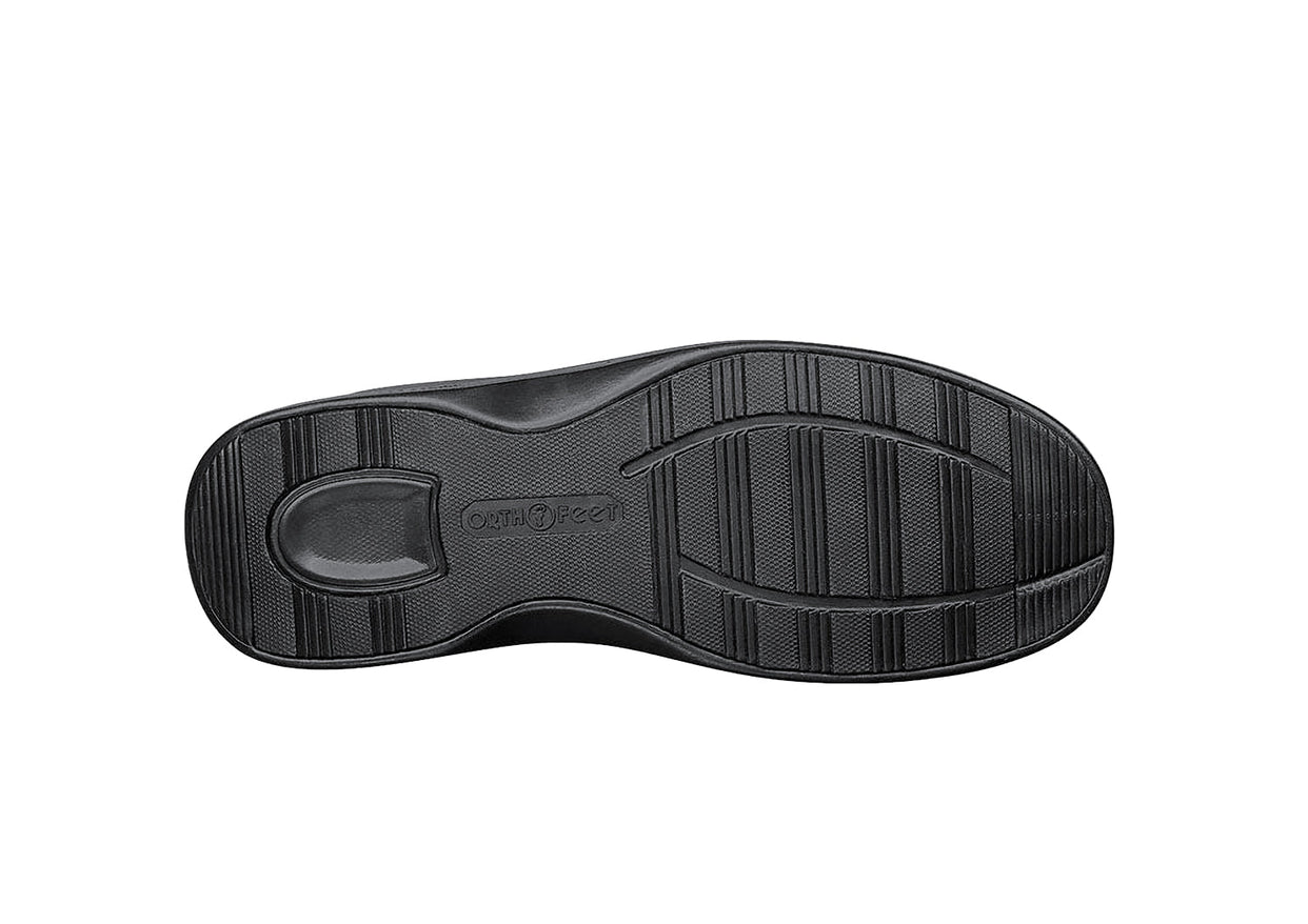 Men's Broadway Leather Casual Shoe in Black – Orthofeet®