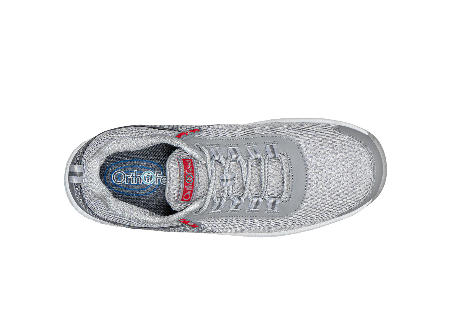 Men's Orthotic Sneakers Walking Shoes Athletic Edgewater Gray Orthofeet