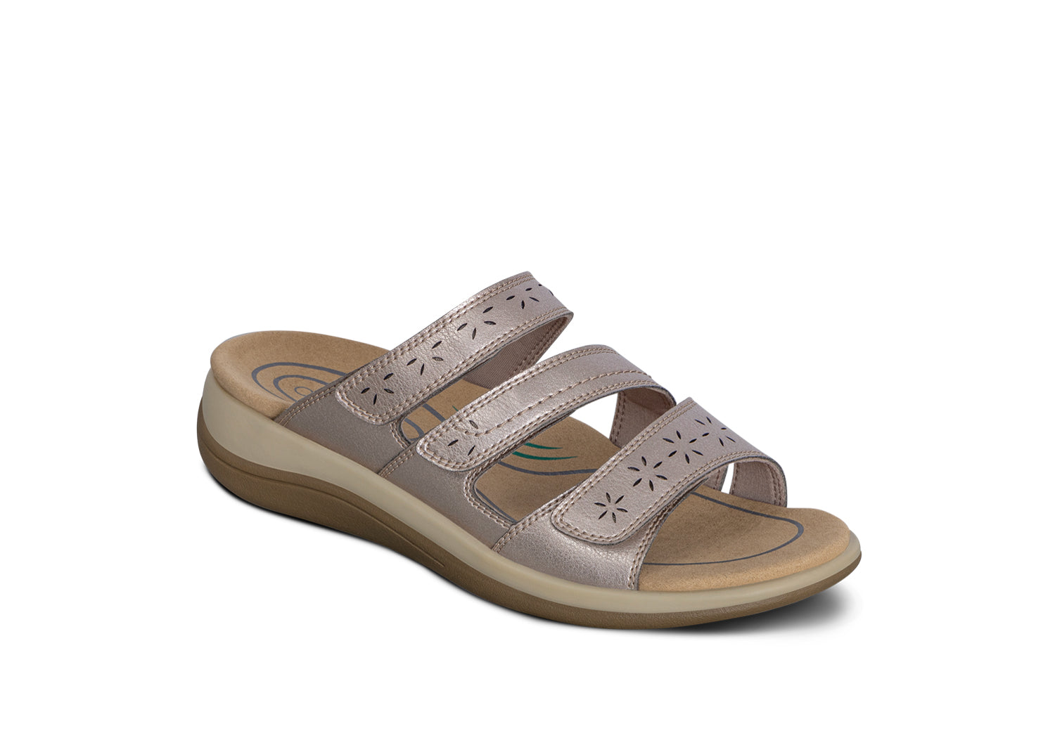 Women's Arch Support Slide Orthotic Sandals | Orthofeet Sahara Gray
