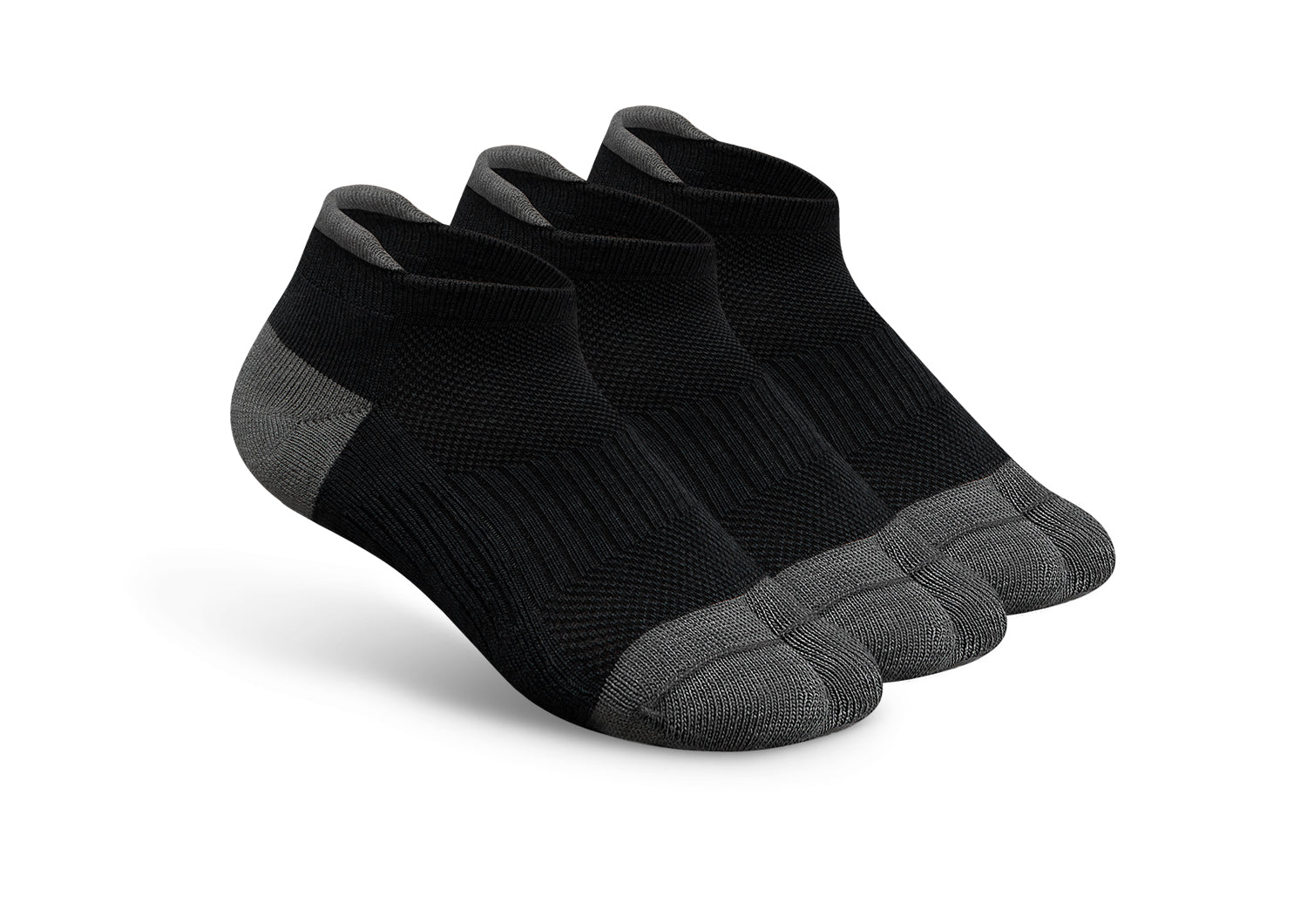 Bunion Relief, Padded Low Cut Socks - Black