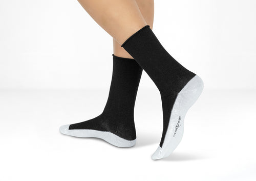 Orthofeet Casual/dress - Diabetic Socks - 3 Pack Black - Large Orthofeet Casual/dress - Diabetic Socks - 3 Pack Black - Large