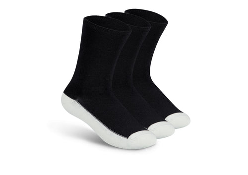 Orthofeet Casual/dress - Diabetic Socks - 3 Pack Black - Large Orthofeet Casual/dress - Diabetic Socks - 3 Pack Black - Large