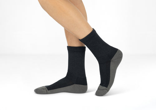 thumbnail image 2 of Sof Sole Men's Stripe 2 Pack Hiking Socks - Navy/Gray - L - Navy/Gray L... 2 of 9