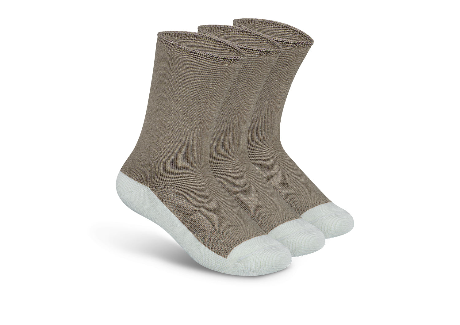 Extra Roomy Brown Diabetic Crew Socks OrthoFeet