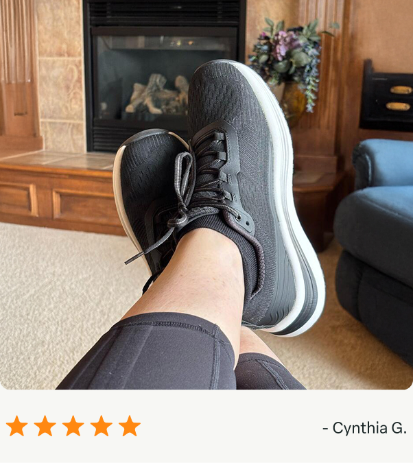 “These are the first pair of shoes I have ever found that actually met my need for my feet. They not only have a wide toe box but also have more depth which is just what I needed after my foot surgery...Thank you OrthoFeet.”