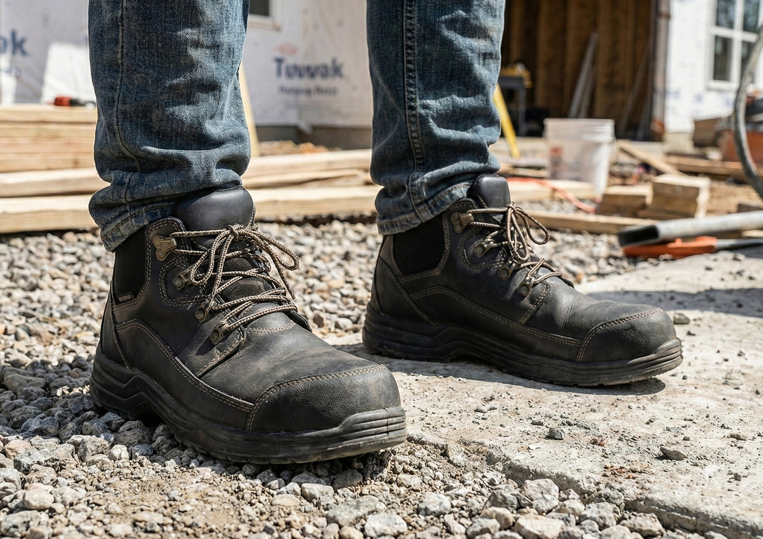 Graphite Hands-Free Work Boots - Black