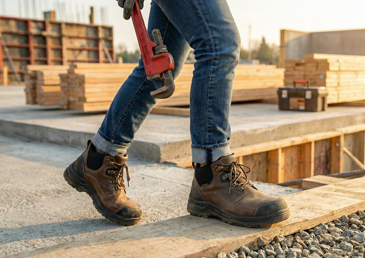 Quartz Hands-Free Work Boots - Brown