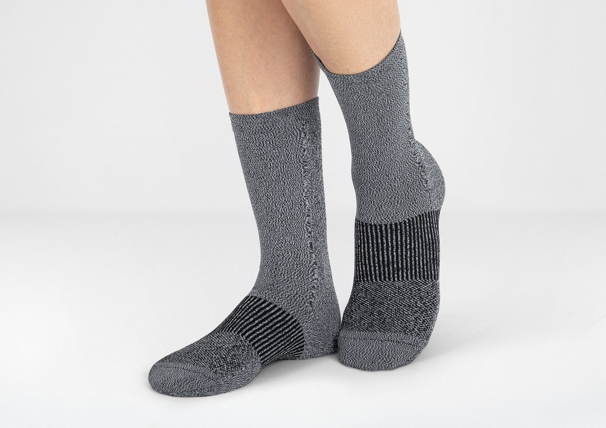 Mid-Calf Compression Socks - 18-25 mmHg - Gray