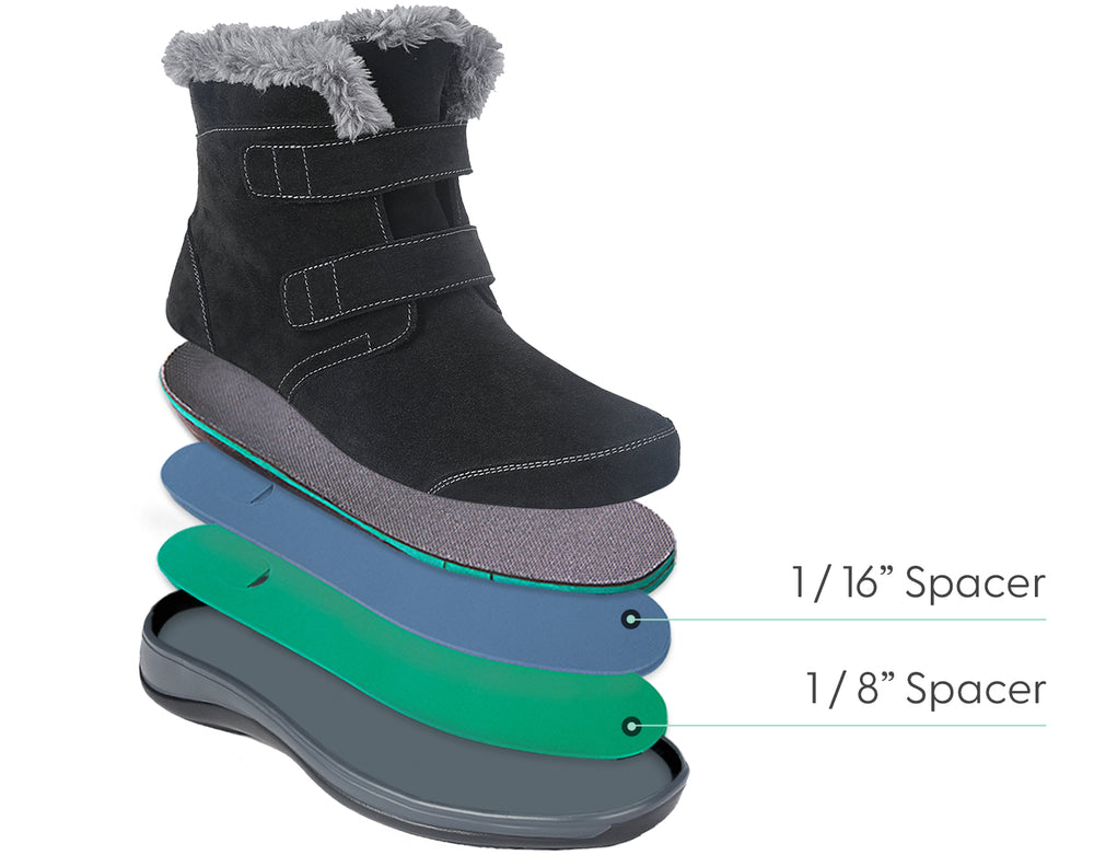 Women's Arch Support Boots | OrthoFeet Florence Taupe Waterproof