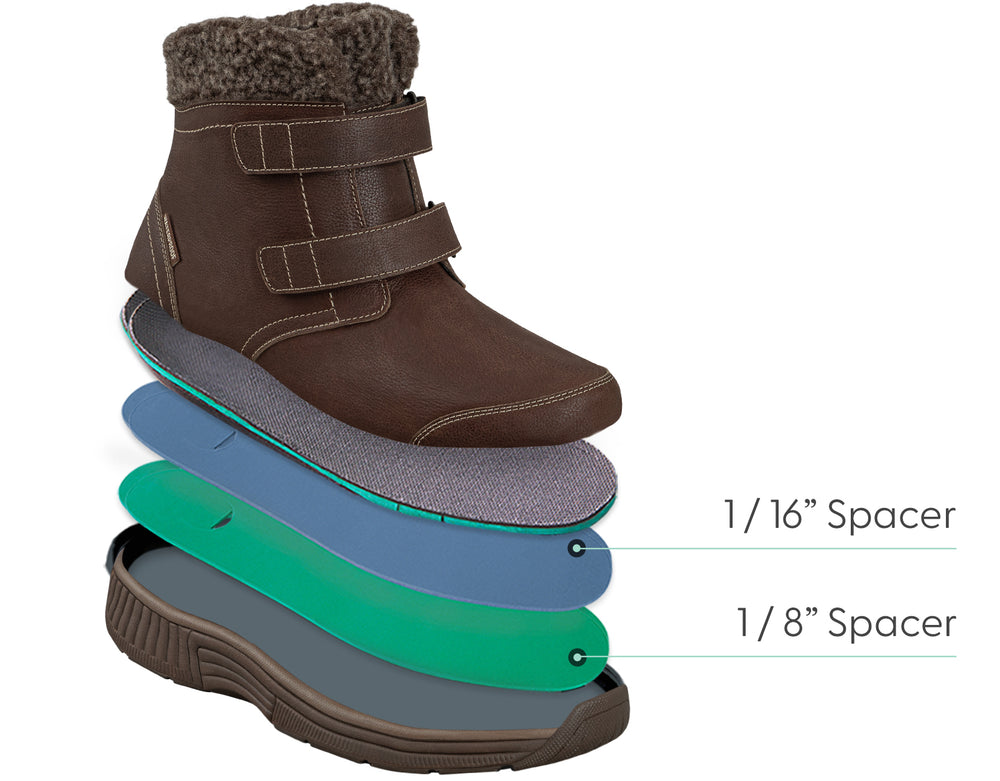 Women's Arch Support Boots | OrthoFeet Florence Taupe Waterproof