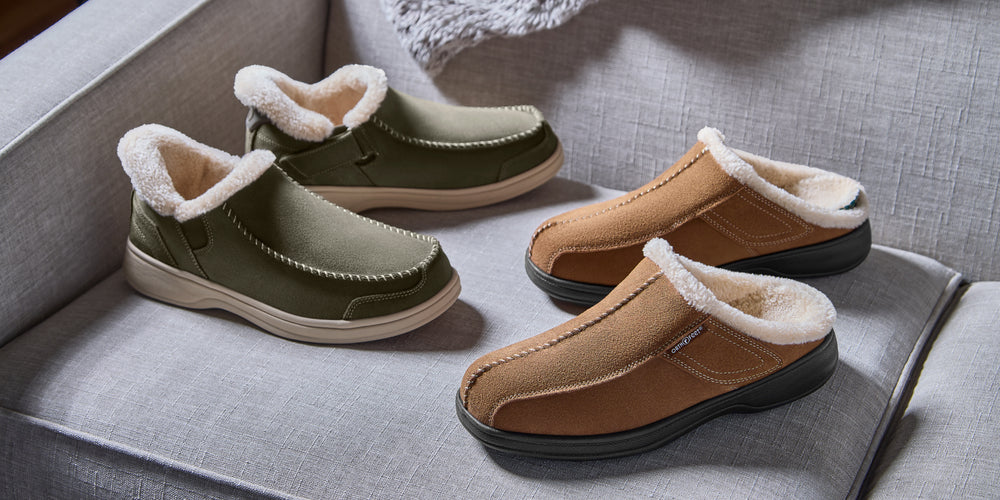thumbnail image 2 of Vonair Mens Moccasin Slippers Indoor Outdoor Slip On Warm House Shoes 2 of 13