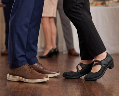 Men's Moreno - Brown (SKU: 22003) & Women's Ella - Black (SKU: 80246)