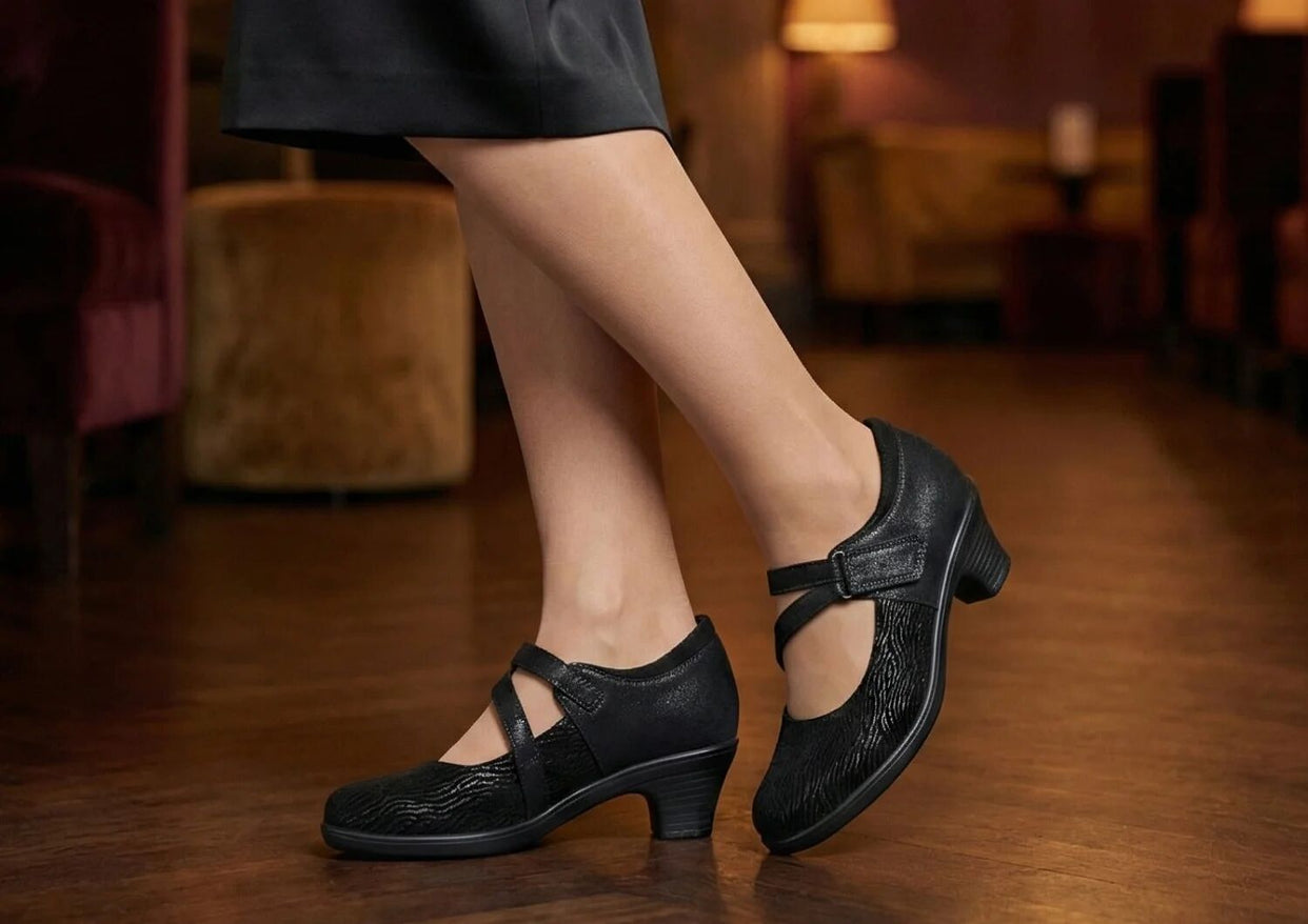 orthofeet dress shoes for women Orthofeet Ella Cushioned Support Women's Mary Jane Black