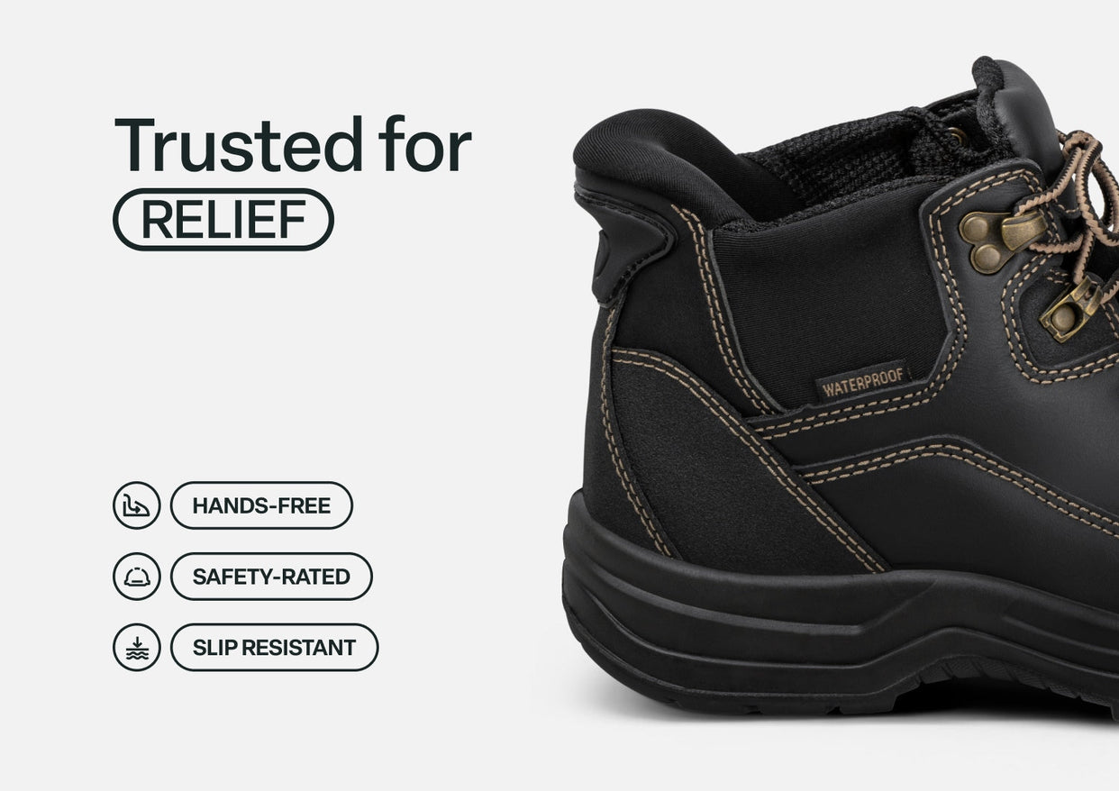 Graphite Hands-Free Work Boots - Black