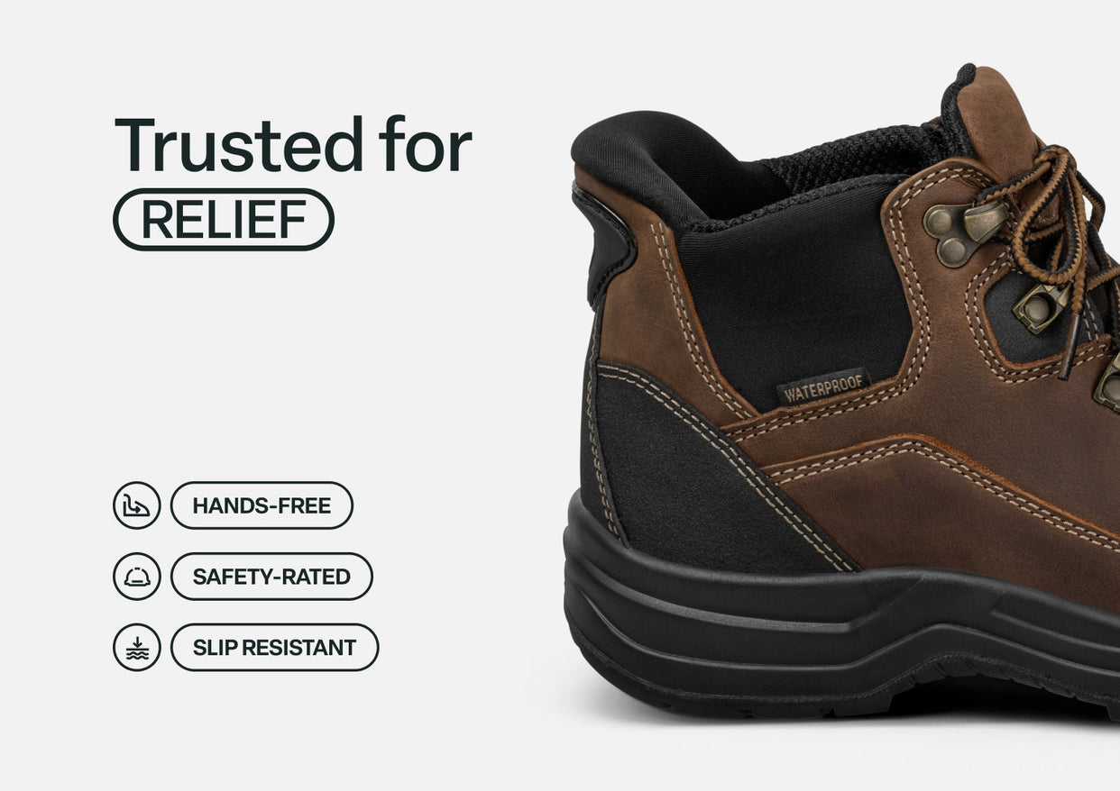 Graphite Hands-Free Work Boots - Brown