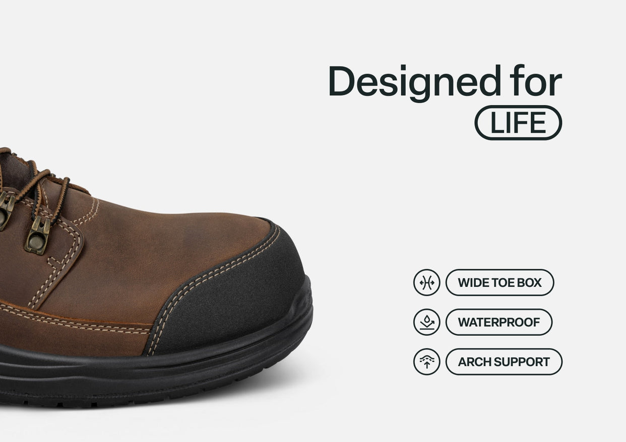 Graphite Hands-Free Work Boots - Brown