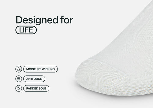 Extra Roomy Diabetic Socks (Thick) - White