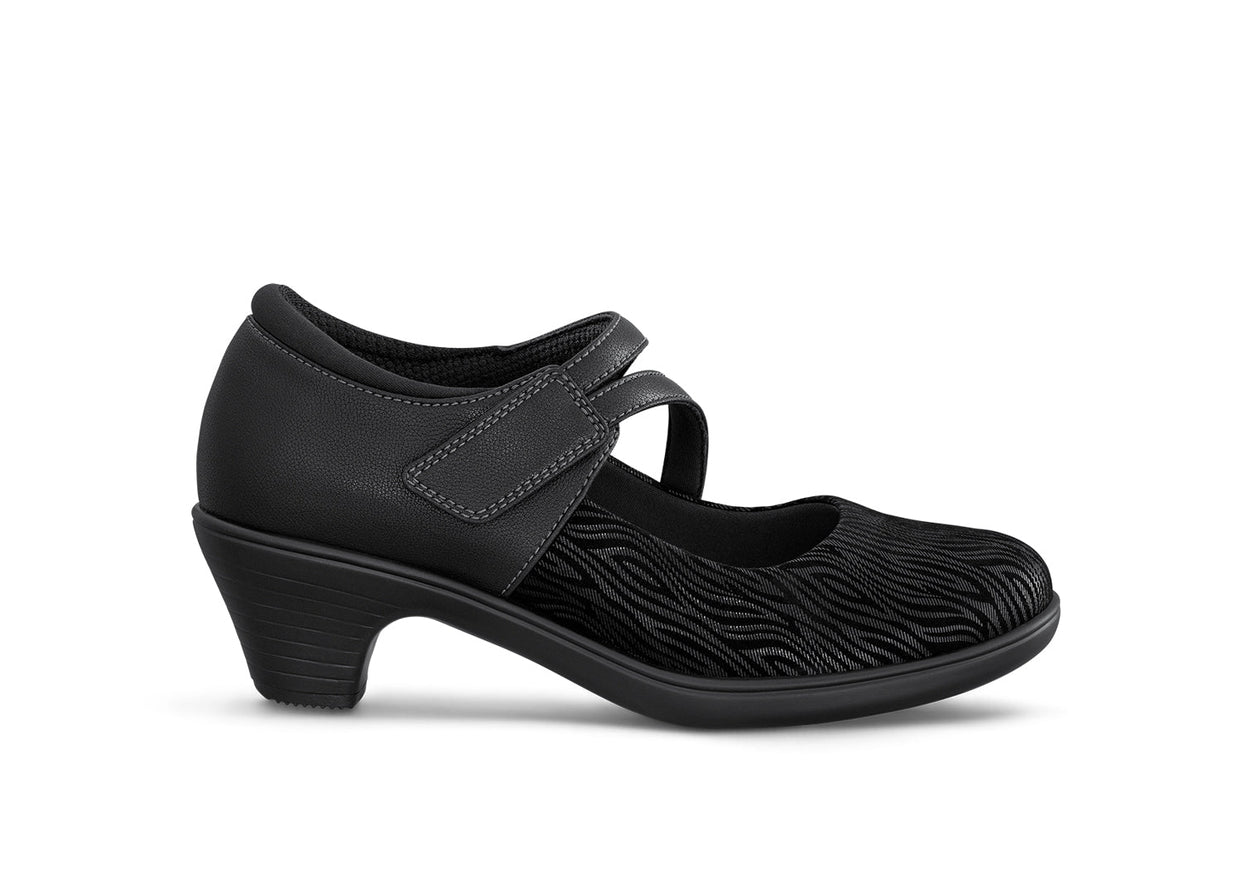 Orthofeet Ella Cushioned Support Women's Mary Jane Black