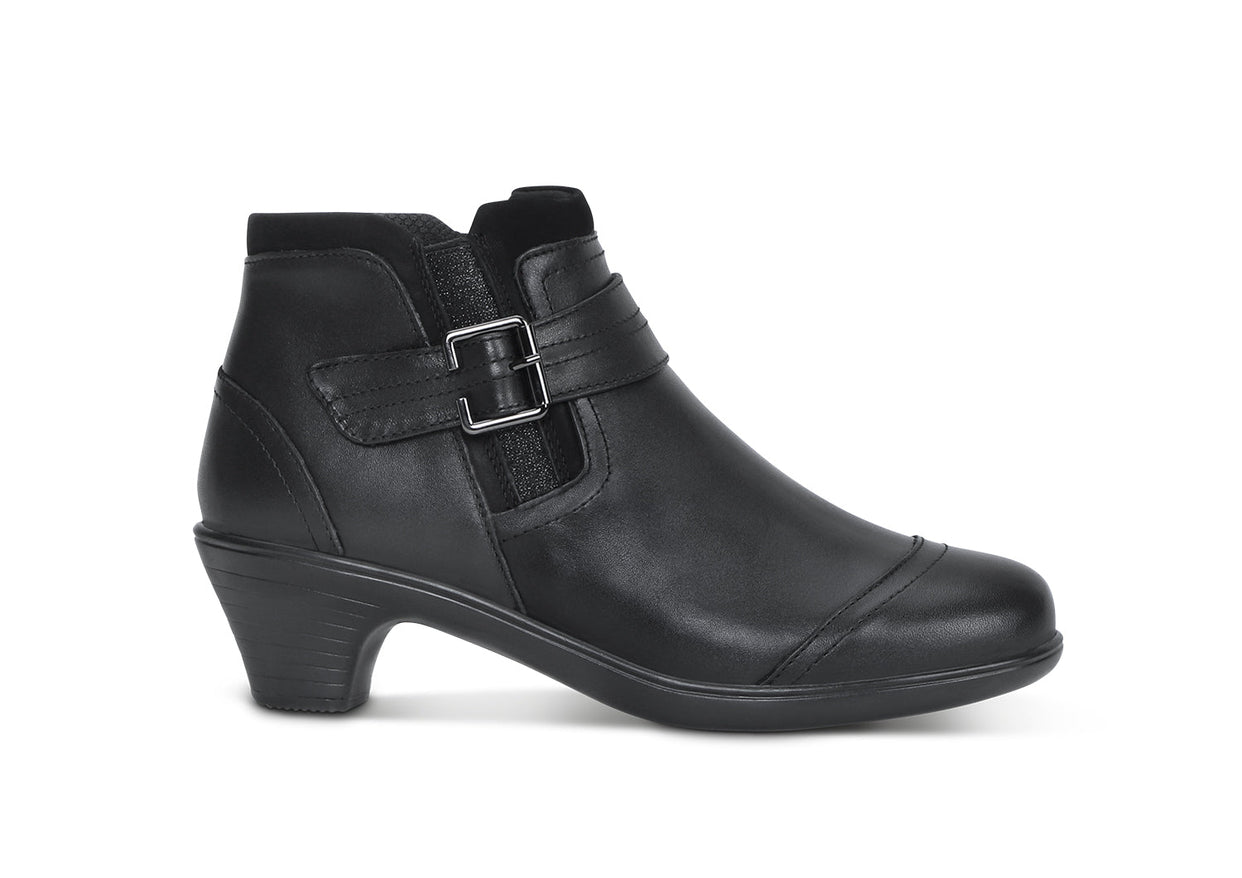 Orthofeet Emma Women's Boots Black : 9 D - Wide, Leather Orthofeet Emma Women's Boots Black : 9 D - Wide, Leather