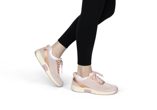 Women's Kita Hands-Free Sneakers in Rose Gold Orthofeet Women's Kita Hands-Free Sneakers in Rose Gold Orthofeet