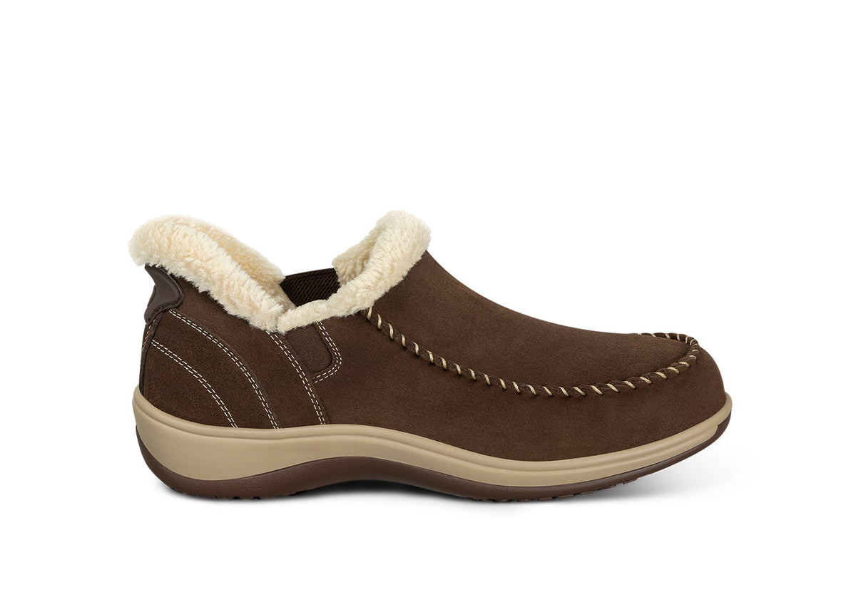 Women's Lorin Hands-Free Orthopedic Slippers in Brown – Orthofeet®