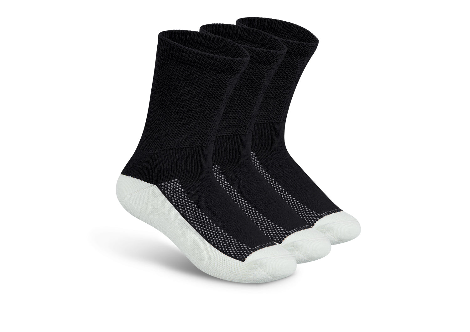 Padded Sole Diabetic Socks - Black