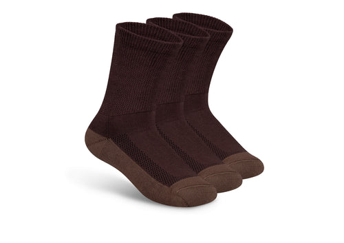 Padded Sole Socks Dark Brown