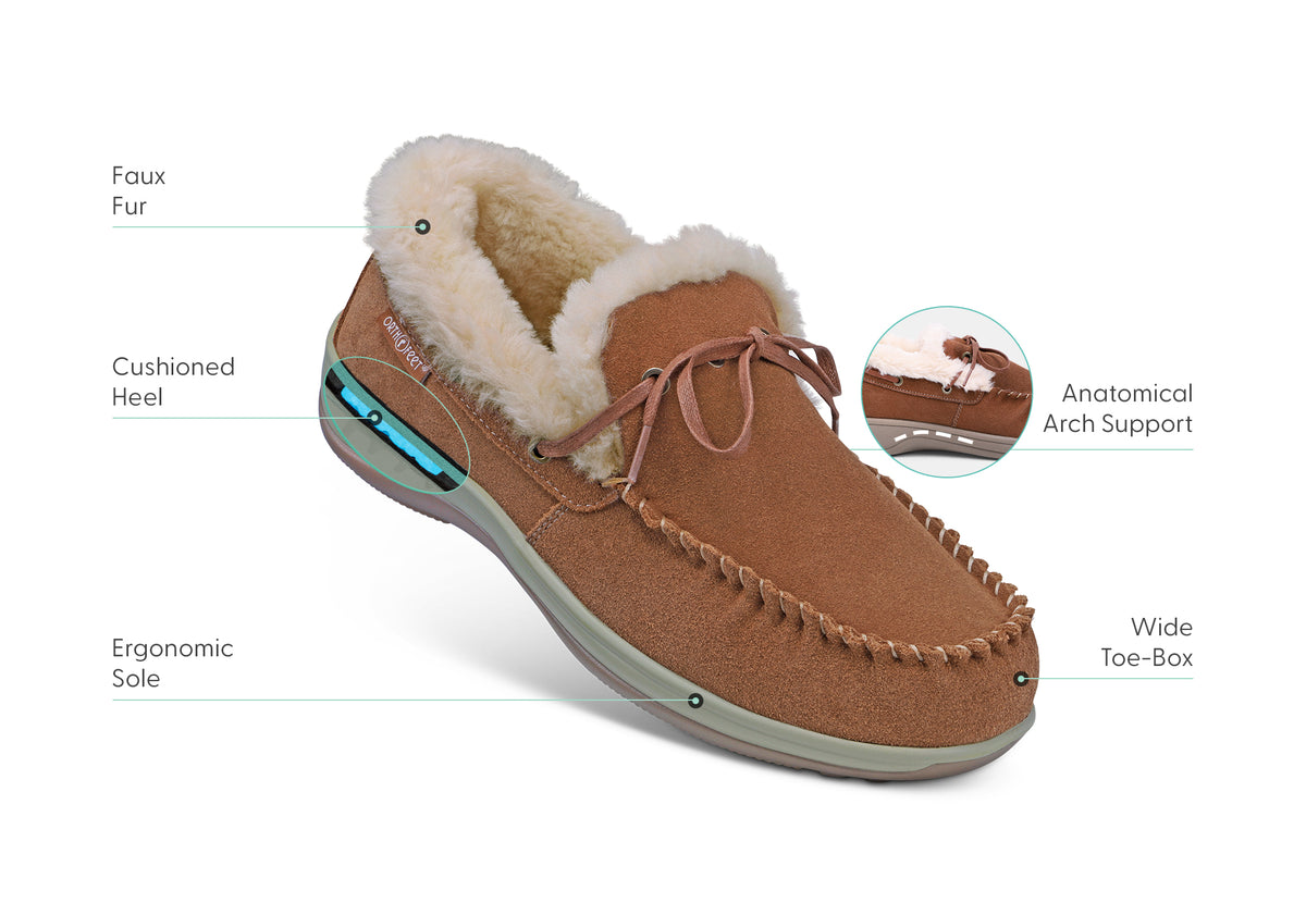 Moccasin slippers with arch support hotsell