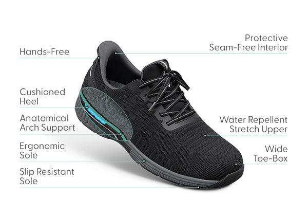 Neuropathy Shoes For Men Men's Orthopedic Hiking Boots, Water