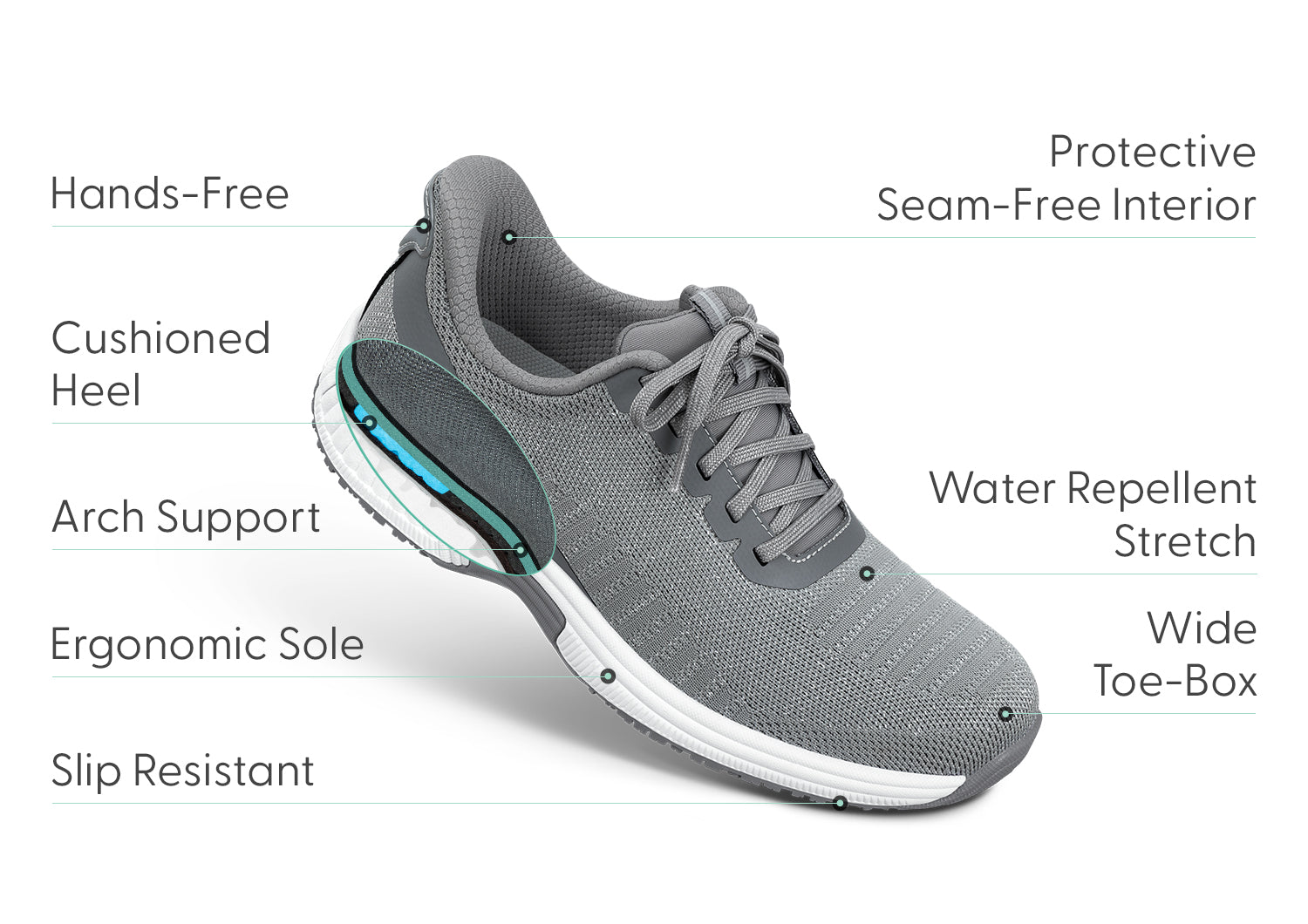 Kita Hands-Free - Gray Glitter