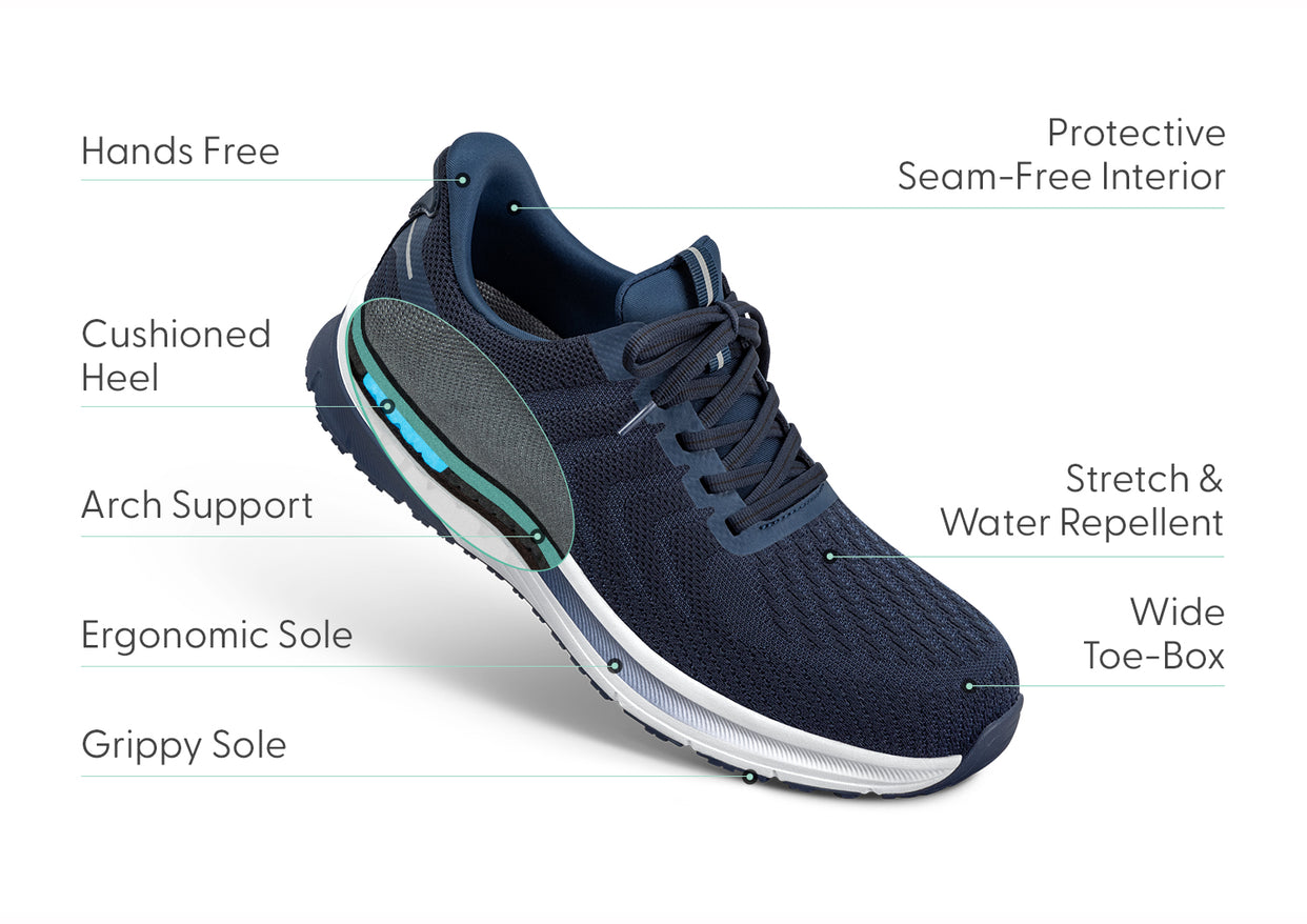 Men's Athletic Shoes Orthopedic Sneakers Diabetic | Tilos Hands Free ...