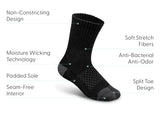 Bunion Relief, Padded Ankle Socks - Black