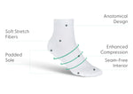 Compression Ankle Socks 20-30 mmHg - White