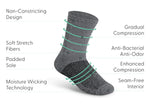 Mid-Calf Compression Socks 18-25 mmHg - Gray