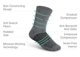 Mid-Calf Compression Socks 18-25 mmHg - Gray