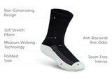 Padded Sole Diabetic Socks - Black