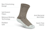 Padded Sole Diabetic Socks - Brown