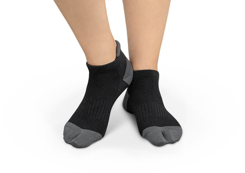 Bunion Relief, Padded Low Cut Socks - Black