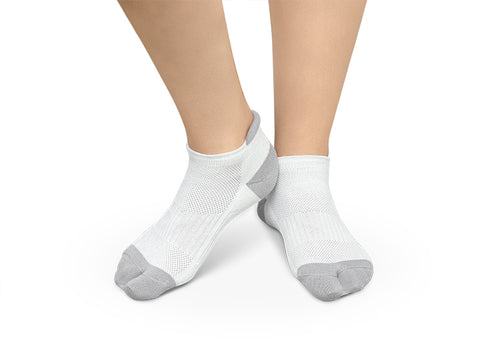 Bunion Relief, Padded Low Cut Socks - White