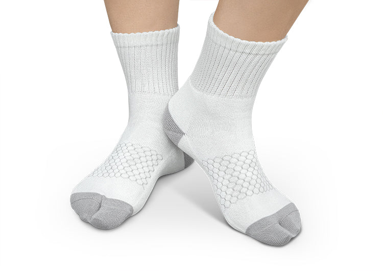 Bunion Relief, Padded Ankle Socks - White