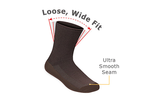 Extra Roomy Sock-Dark Brown