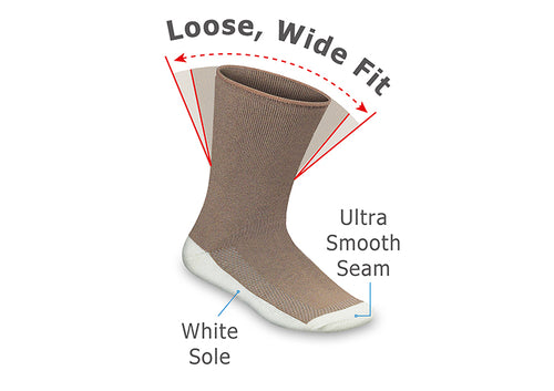 Padded Sole Crew Bamboo Diabetic Socks
